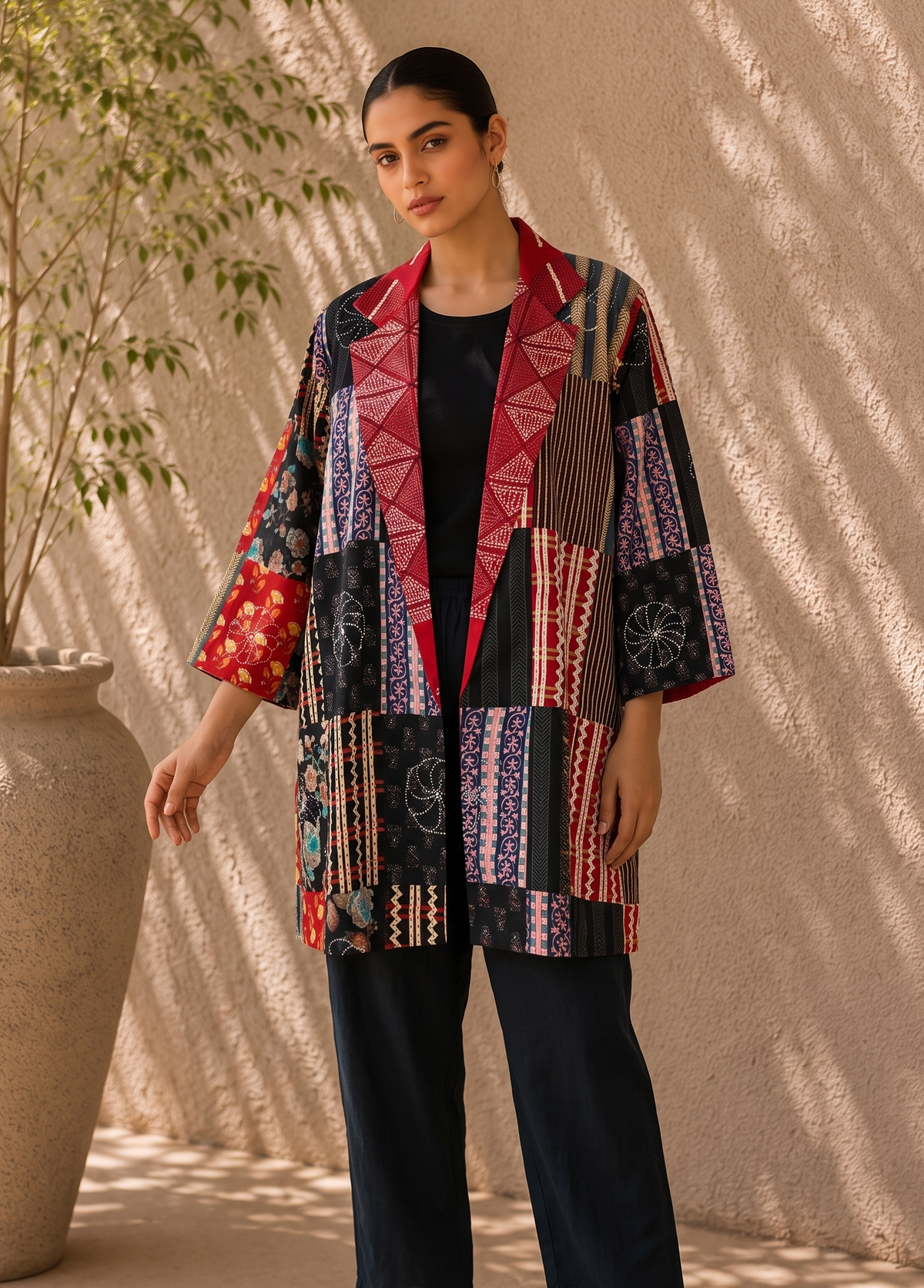 Patchwork Kantha Jacket Sora