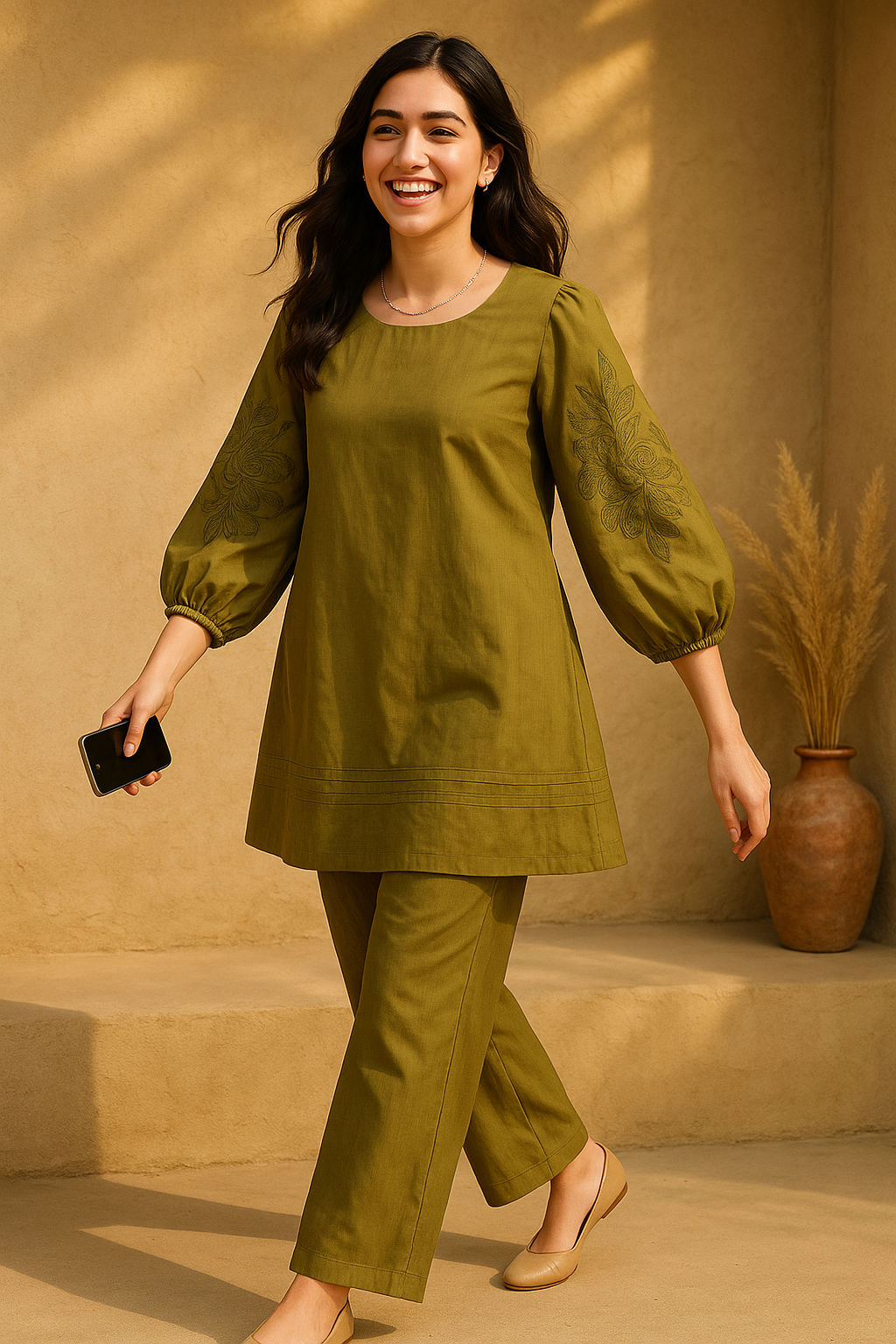 Cora Co-ord Set Olive
