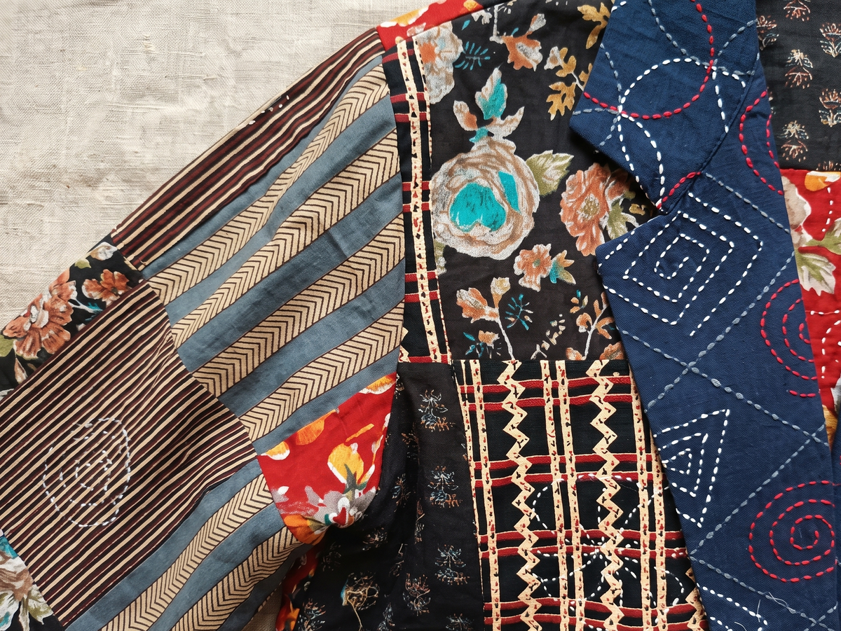 Cotton Patchwork Kantha Jacket Mili