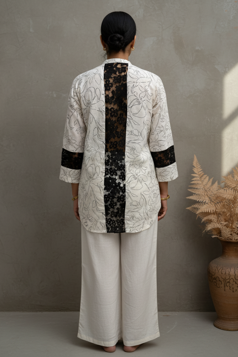 Isha Lace Co-ord Set Cream