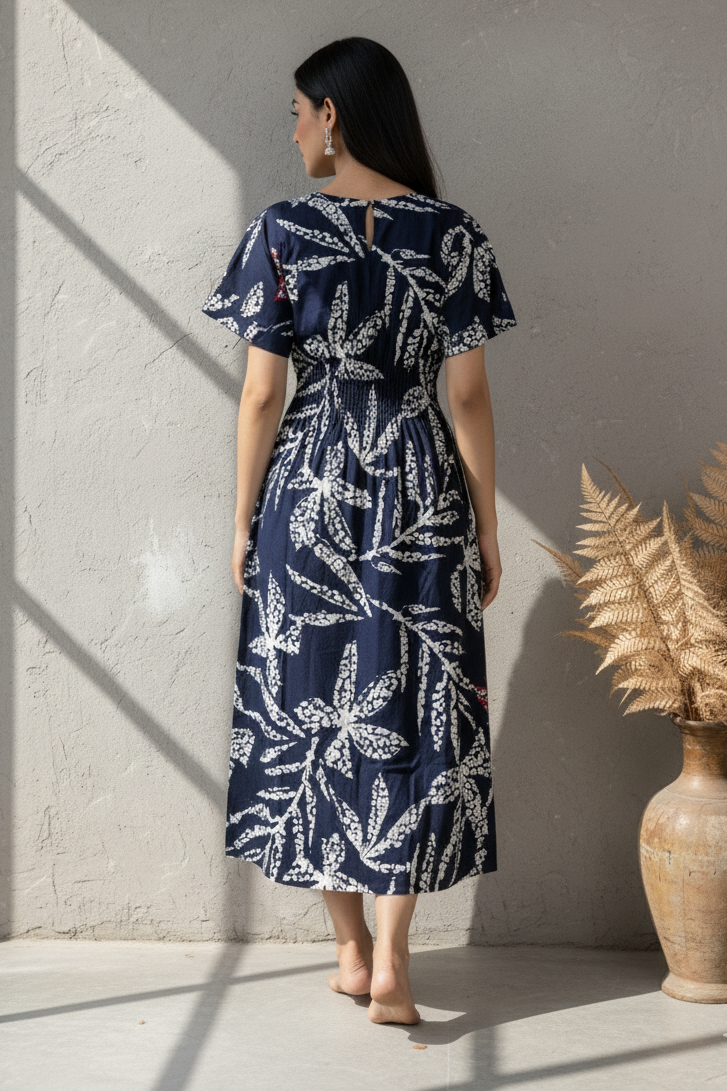 Ehsaas Navy & Red Dress