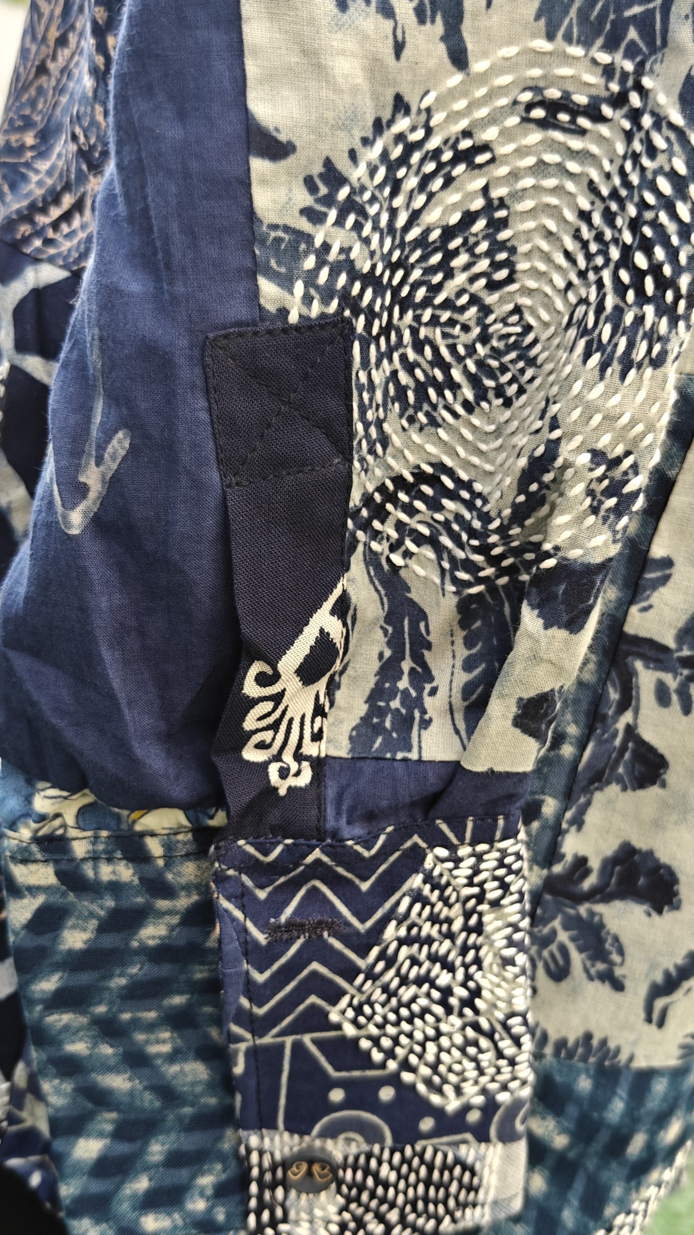 Reiko Blue Kantha Shirt