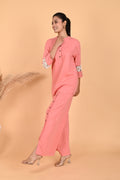 Isha Lace Co-ord Set Peach