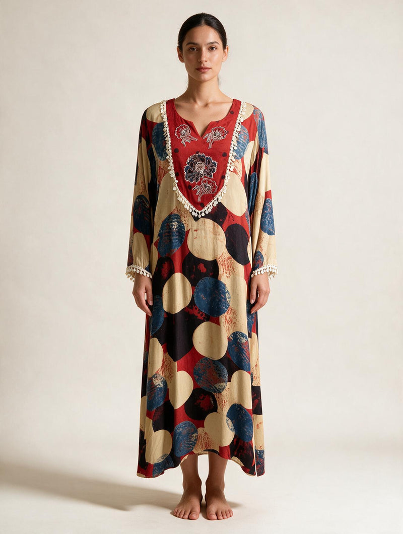 Mul Cotton Asymmetric Cowl Dress with fluid silhouette and minimal elegance.